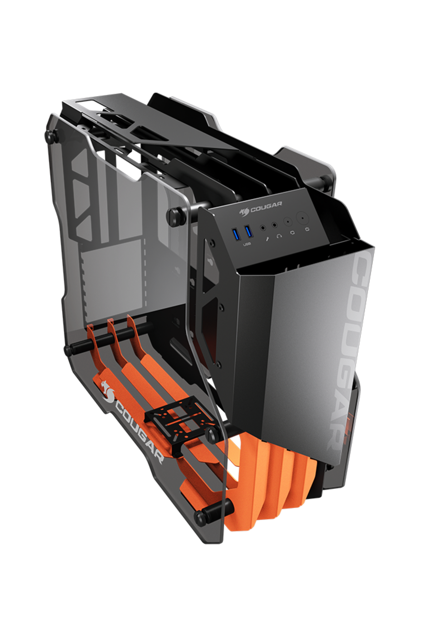 Boîtier PC gamer avec panneau en verre trempé et multiples ports d'entrée/sortie