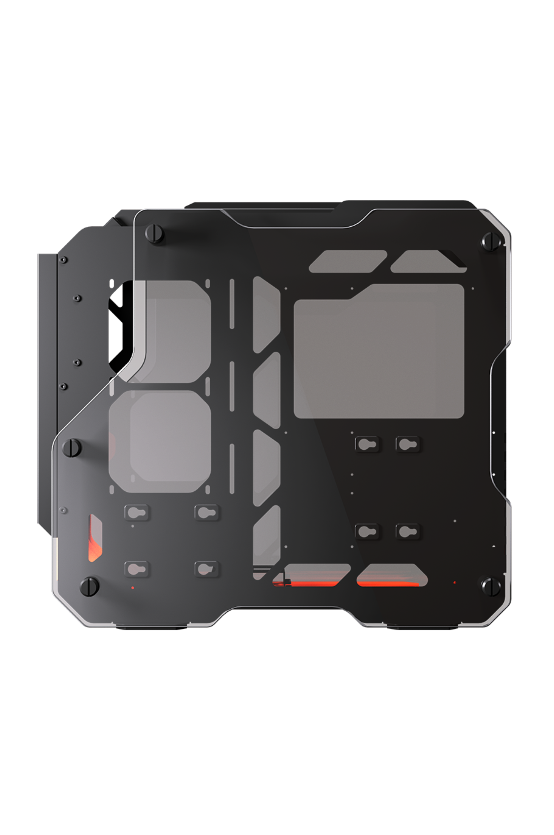 Boîtier PC gamer avec panneau en verre trempé et multiples ports d'entrée/sortie